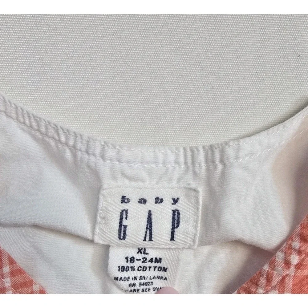 Vintage  Baby‎ Gap Boys 18-24 Months Vest Top Orange White